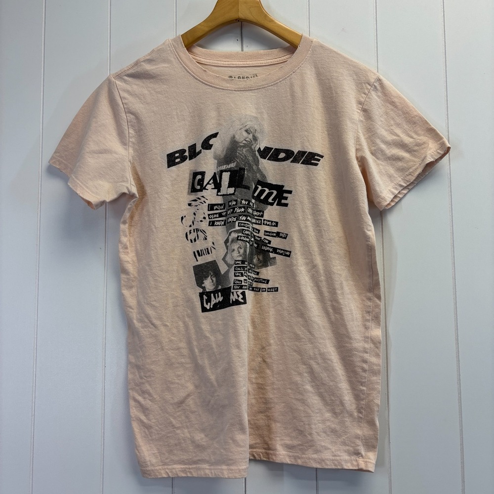 Blondie Grunge Graphic Band Tee Women Size M Indie Rock Edgy Concert Music Merch